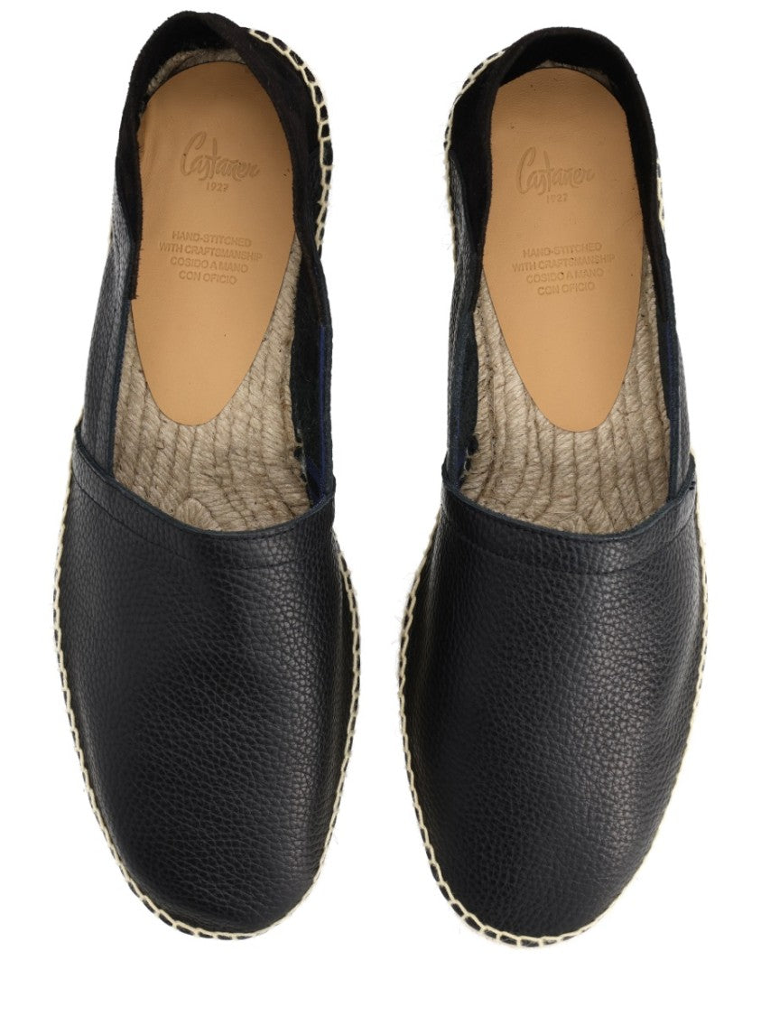 Castaner Slip-On Bovine Leather Jute Espadrilles