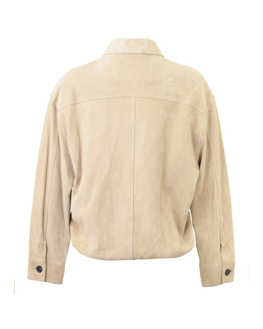 Ami Relaxed Fit Goat Leather Jacket
