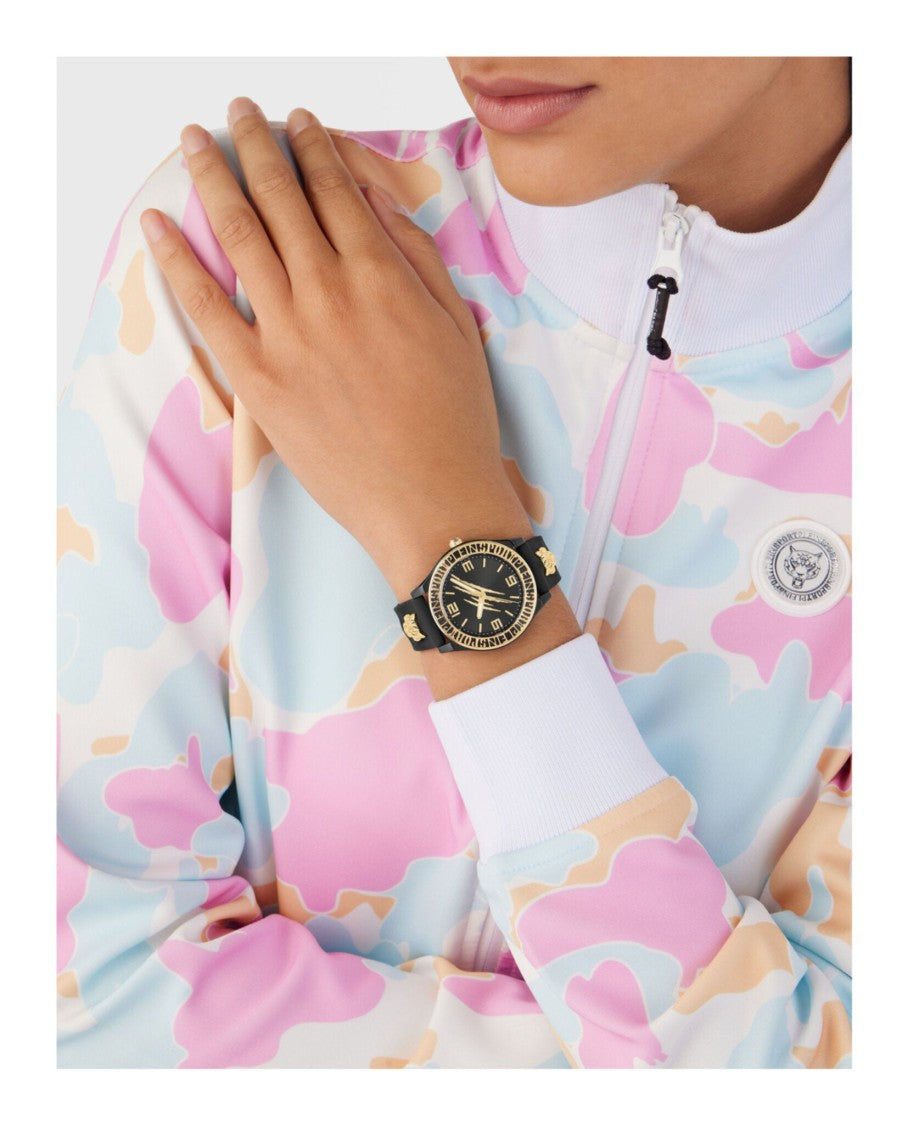 Plein Sport Quartz Movement Watch With Black Enamel Dial