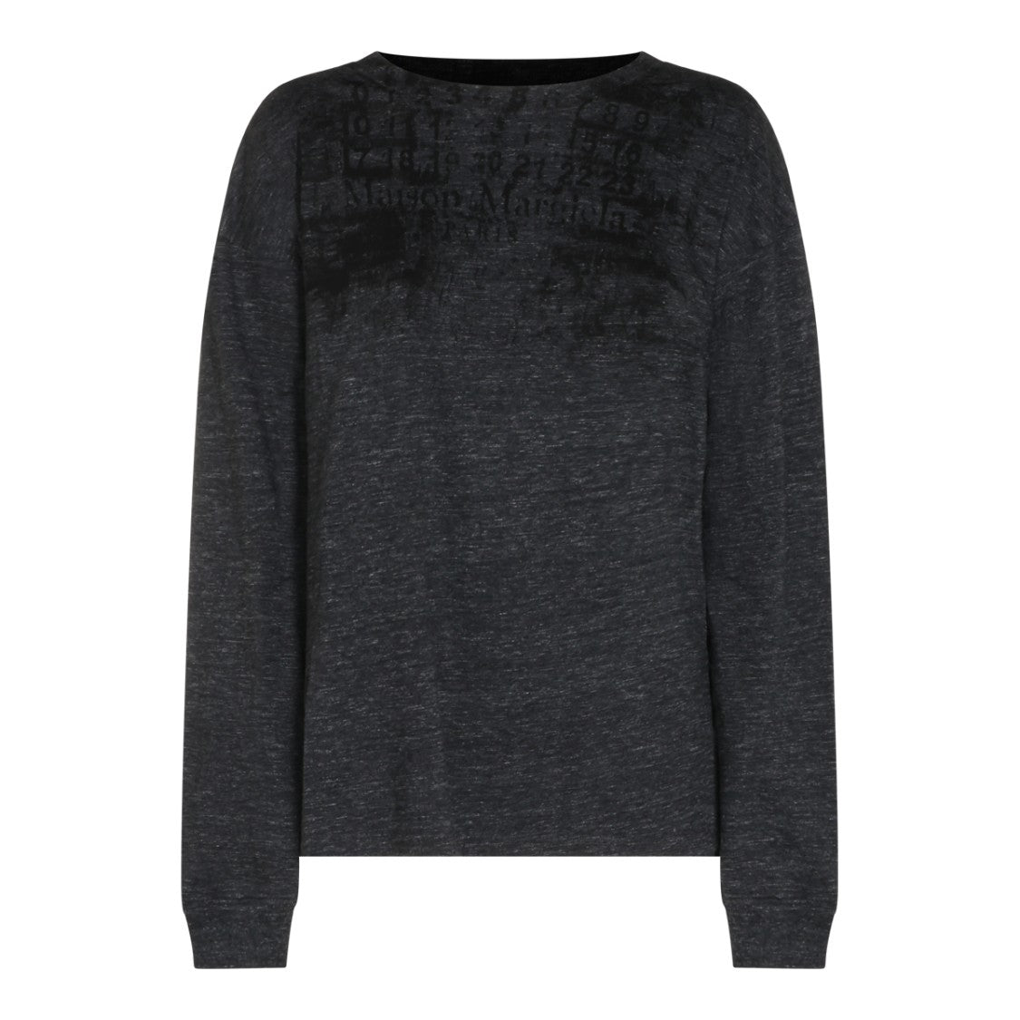 Maison Margiela Graphite Long-Sleeved T-Shirts