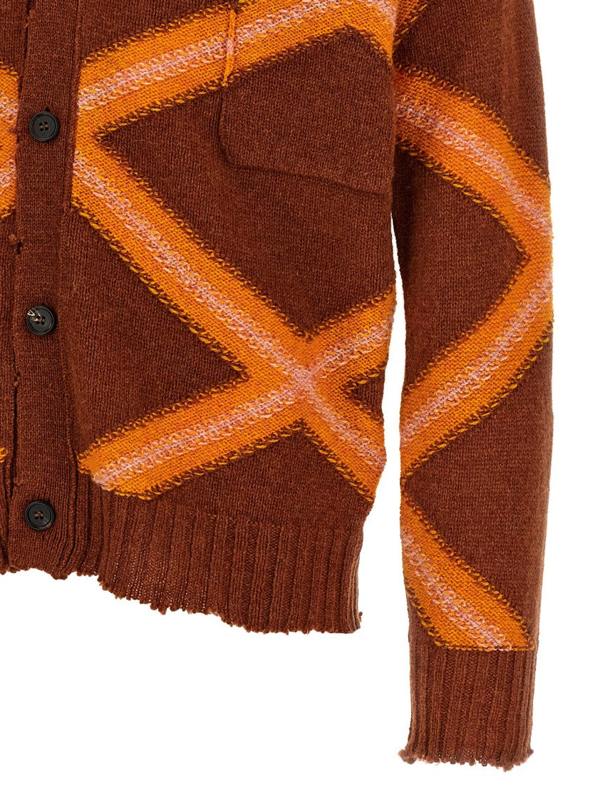 Marni Broken Macro Argyle' Cardigan