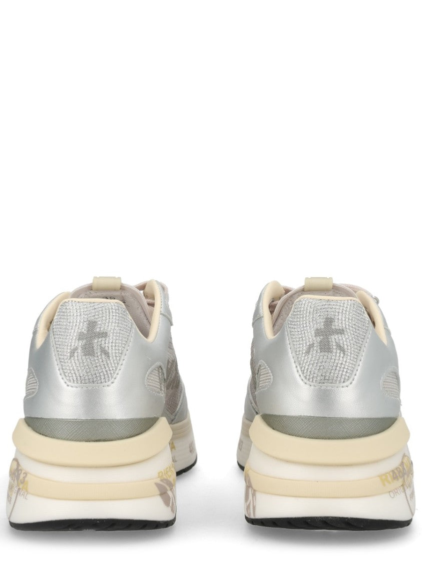 Premiata Silver Moerund Metallic Mesh Sneakers