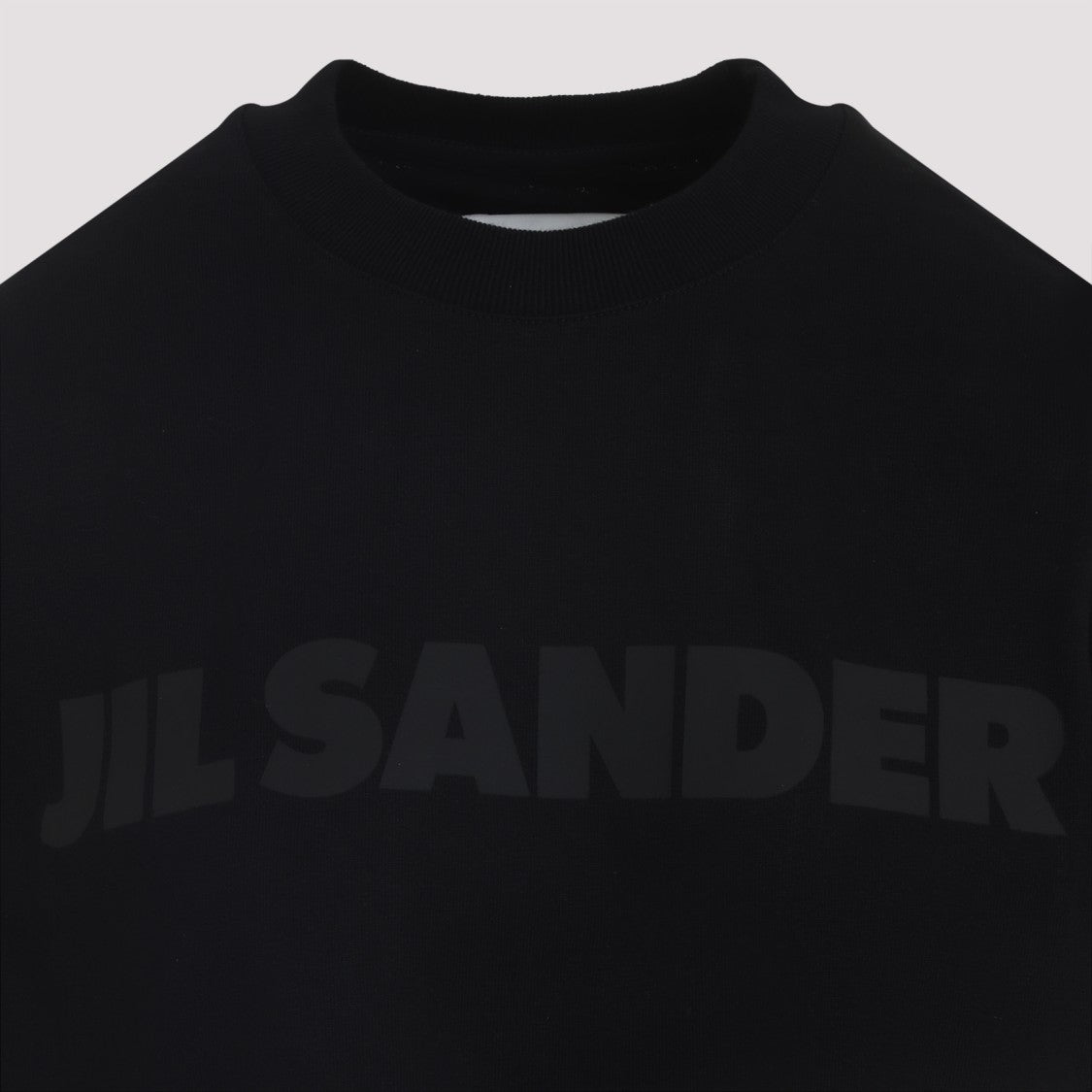 Jil Sander Logo Black Cotton T-Shirt
