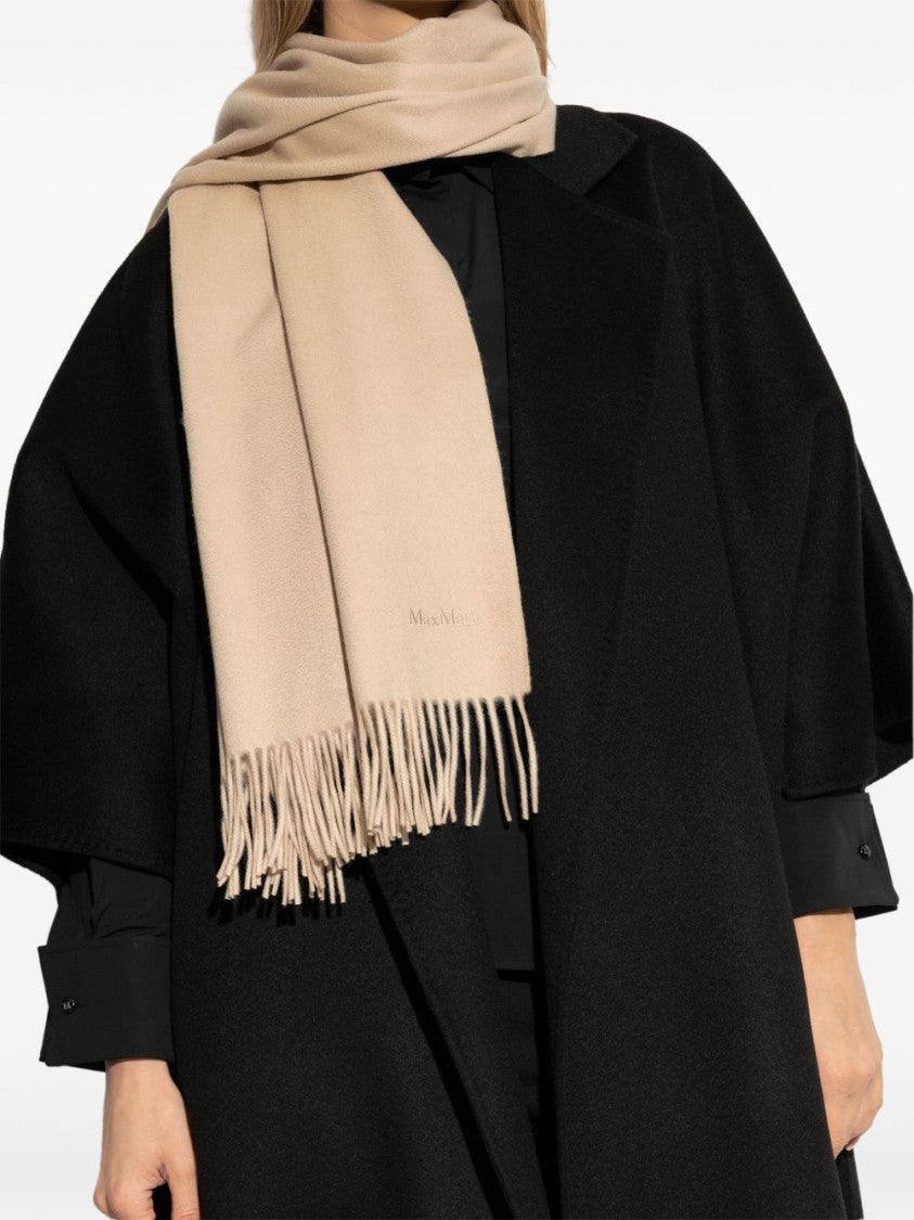 Max Mara Cashmere Baci Scarf With Fringed Edges