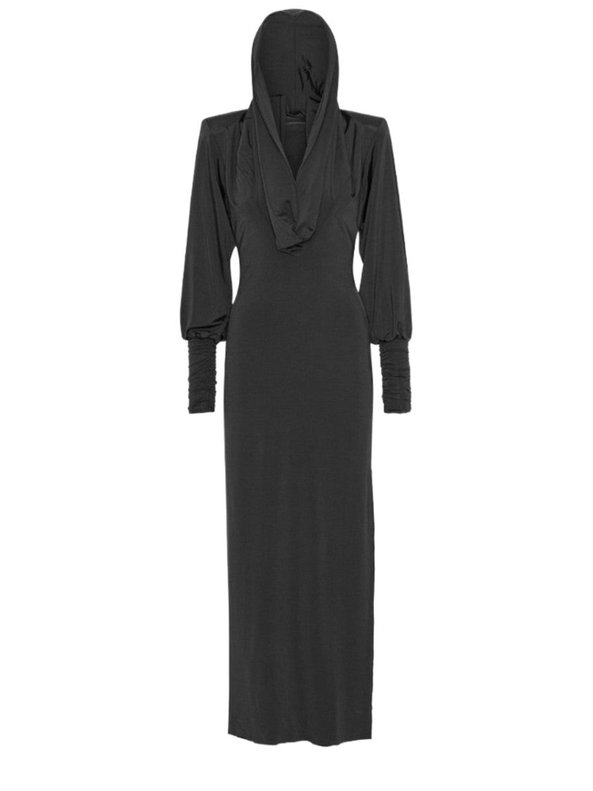 Rotate Birger Christensen Deep Cowl Hood Midi Dress