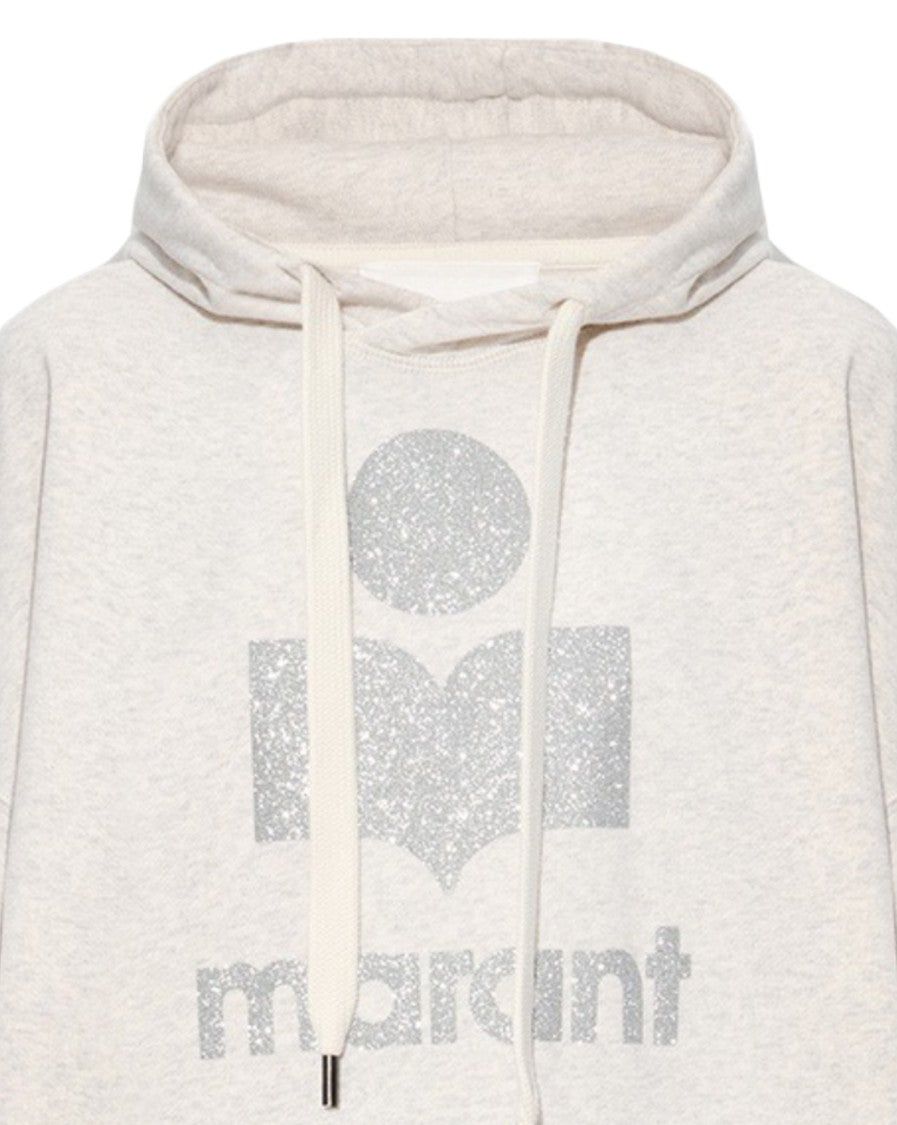 Isabel Marant Casual Hoodie With Textured Fabric And Logo Print