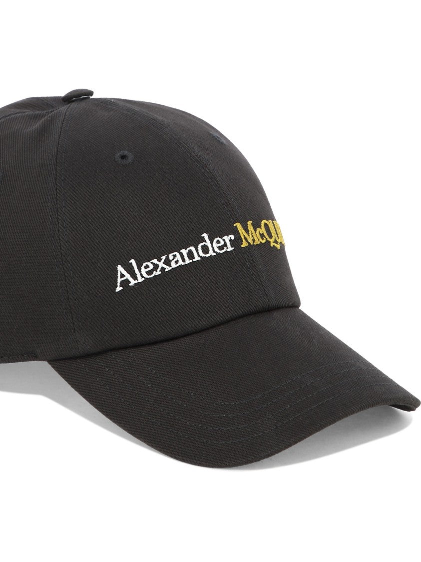 Alexander Mcqueen Black Cotton Baseball Cap