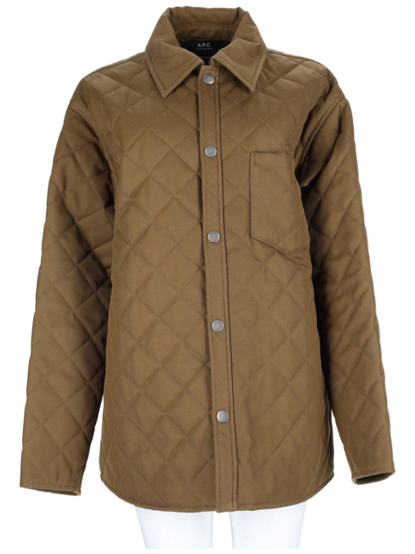 A.P.C. Georges Quilted Diamond Polyester-Wool Jacket