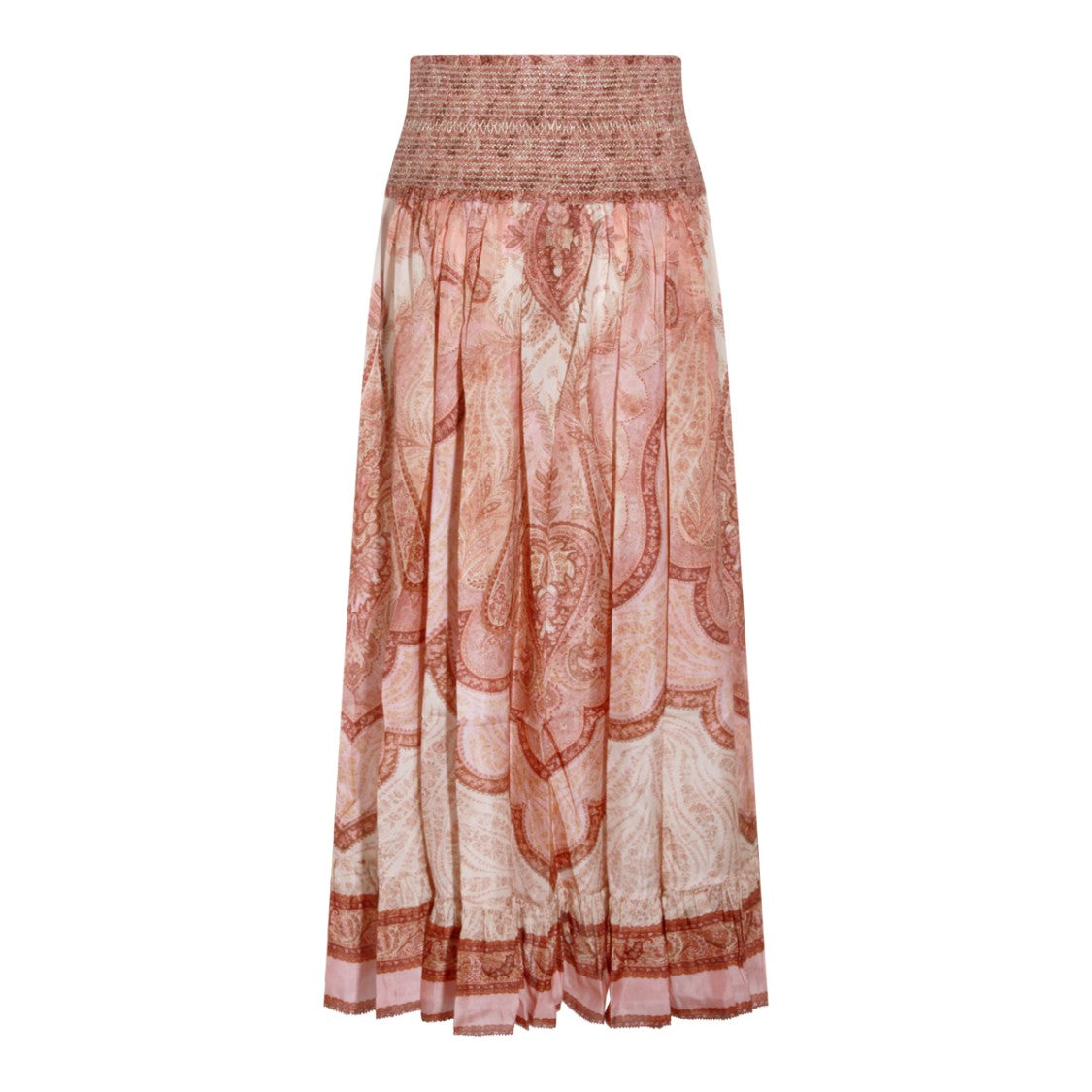 Zimmermann Burgundy Silk Skirt