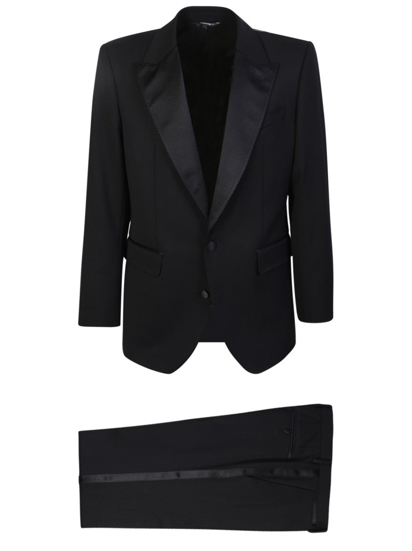 Dolce & Gabbana Black Wool Suits