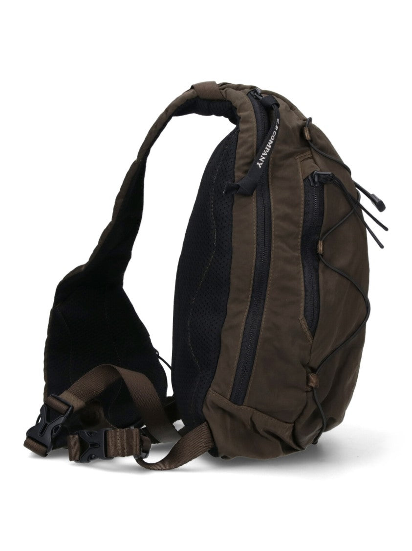 C.P. Company Logo Sling Backpack – Green