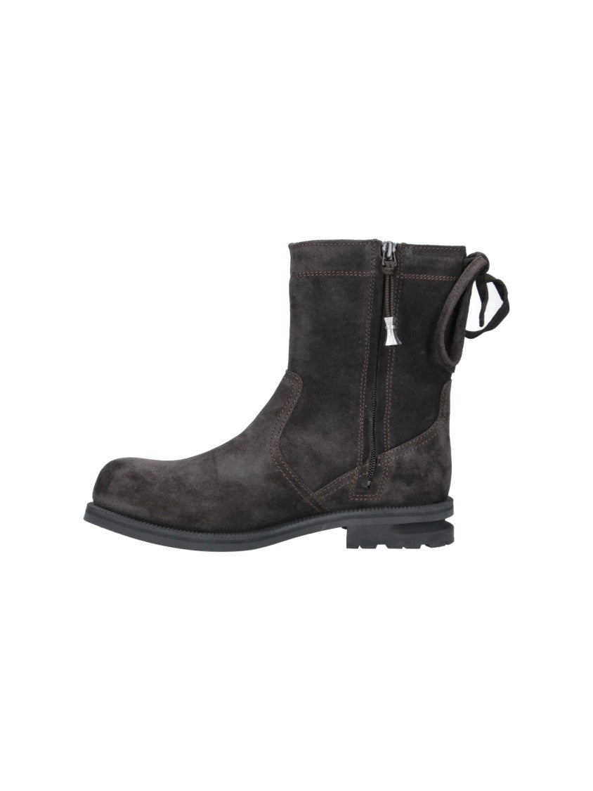 Kiko Kostadinov Brown Farkas Suede Side Zip Boots