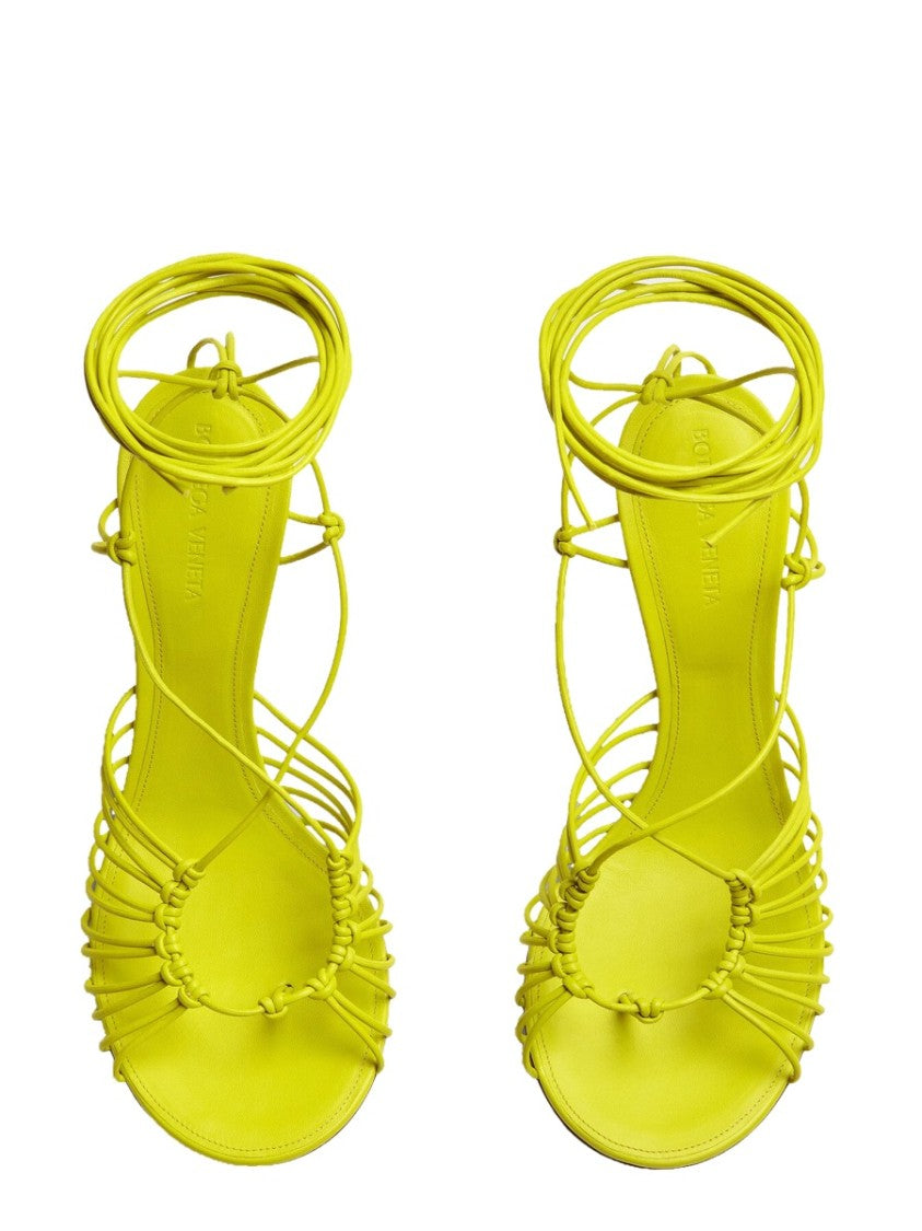 Bottega Veneta Refined High Heel Leather Sandal With Minimalist Design
