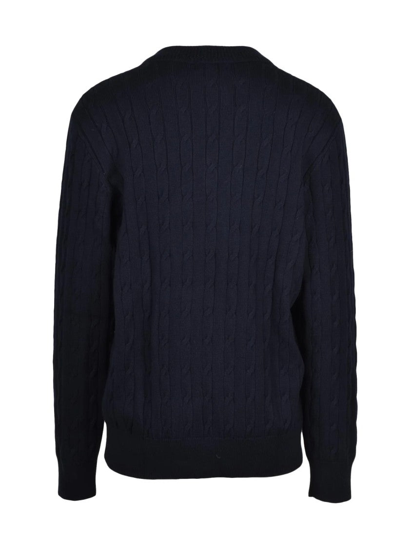 Fred Perry Multicolor Cotton-Blend V-Neck Sweater