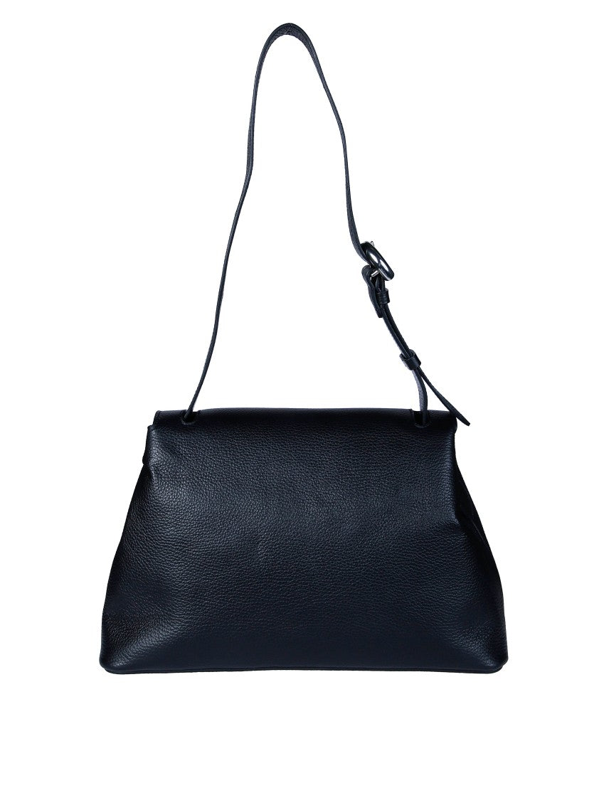 Coccinelle Black Fern Rectangular Flap Shoulder Bag