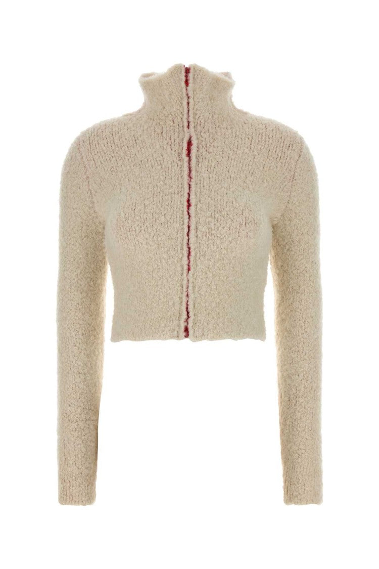 Diesel Ivory Stretch Alpaca Blend Cardigan