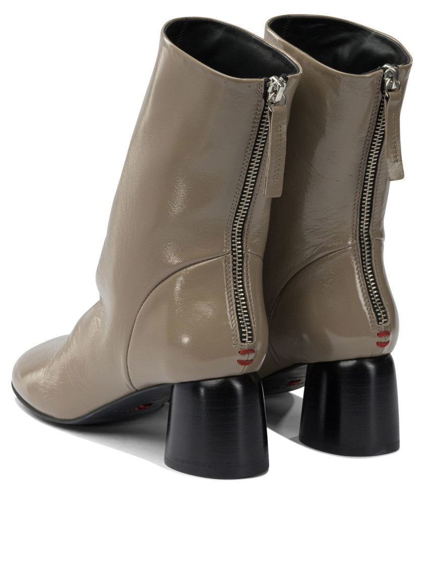 Halmanera Leather Zippered Ankle Boots