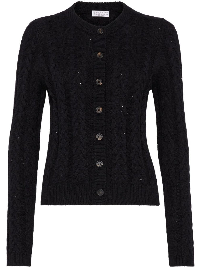 Brunello Cucinelli Textured Cable Knit Sweater