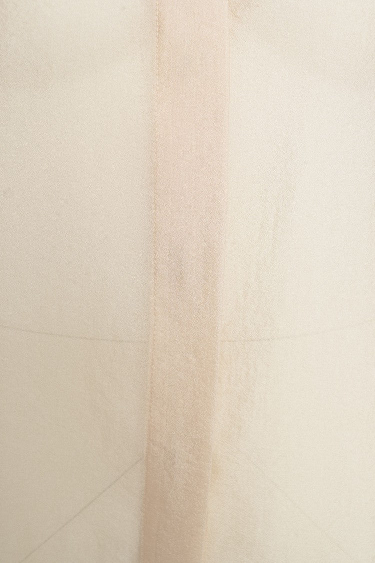 8Pm Semi-Transparent Silk Blouse With Classic Collar And Fitted Cuffs