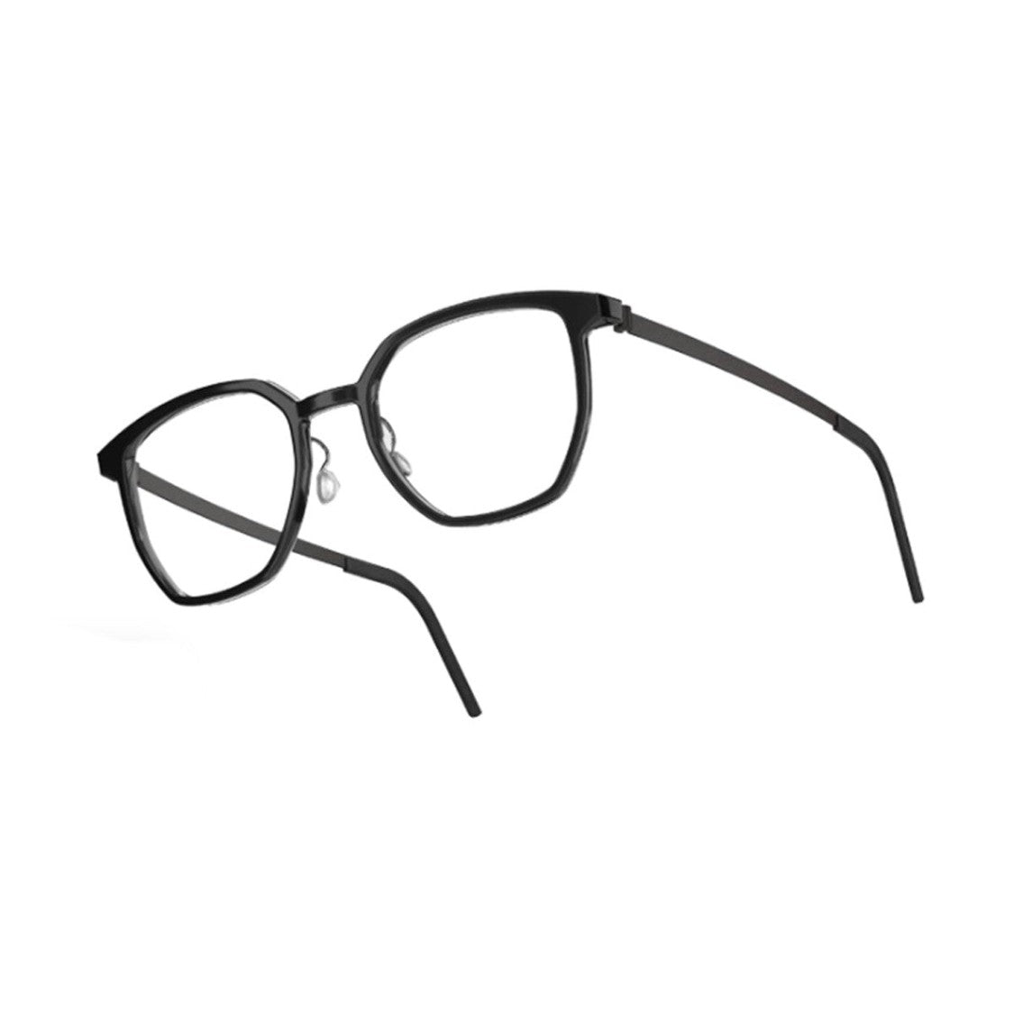 Lindberg Black Acetanium 1055 Titanium-Blend Geometric Sunglasses