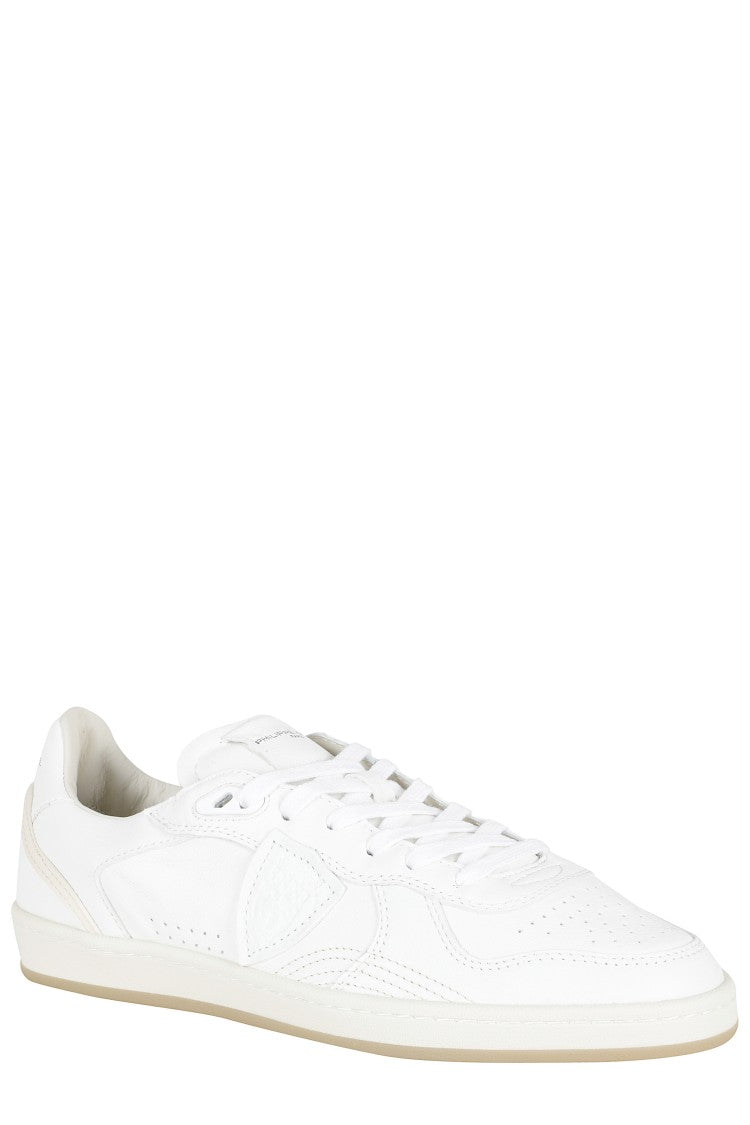 Philippe Model White Pgal Low Leather Suede Sneakers