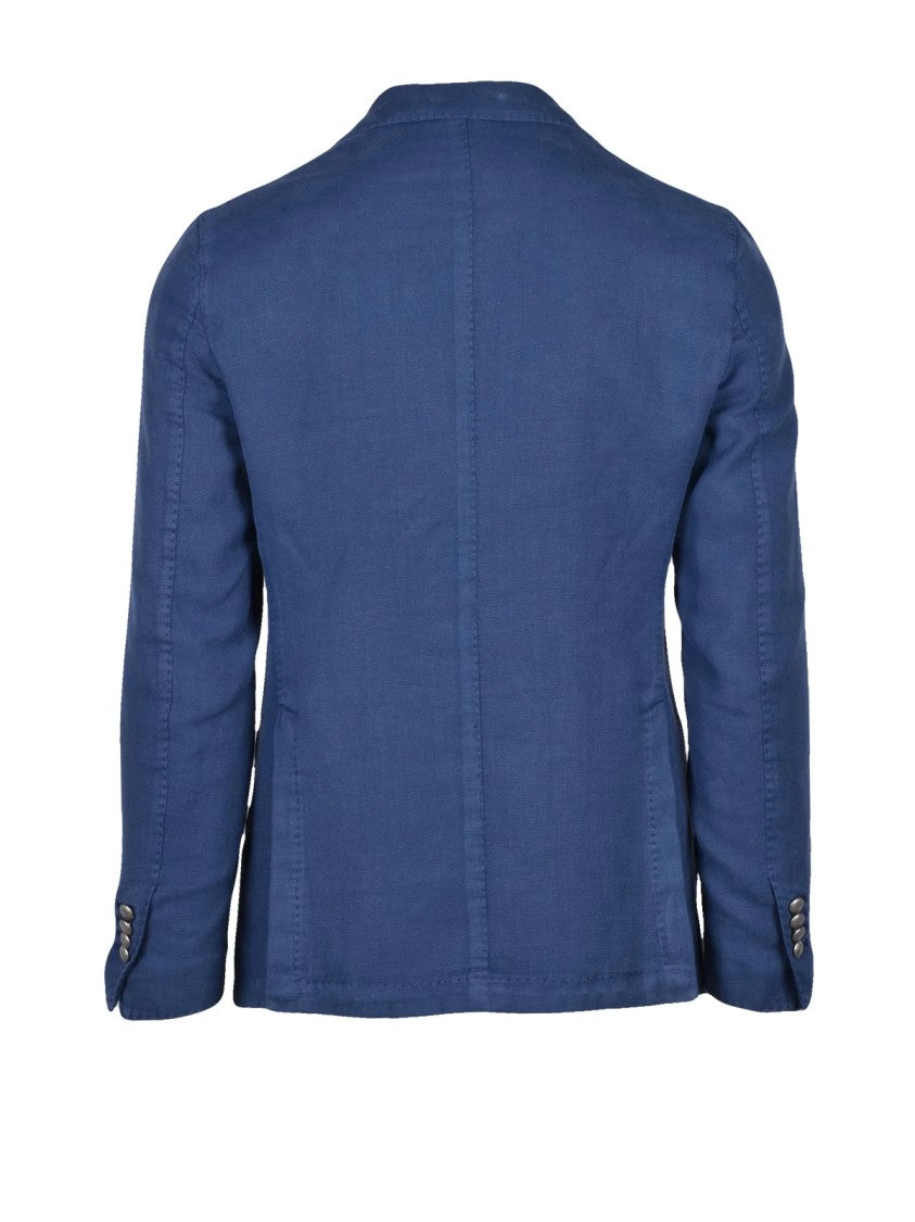 L.B.M. 1911 Multicolor Cotton Ramie Double-Breasted Blazer