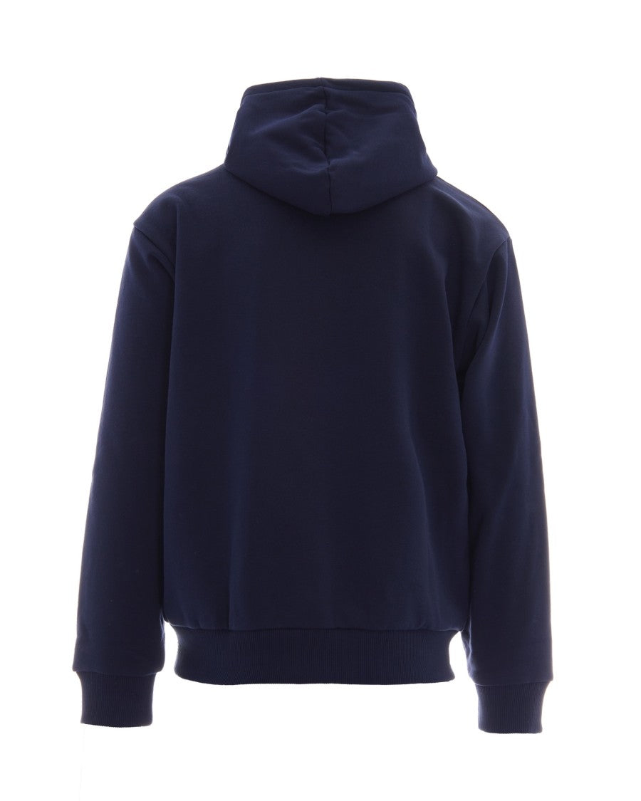 Lacoste Navy Hooded Soft Cotton-Blend Hoodie