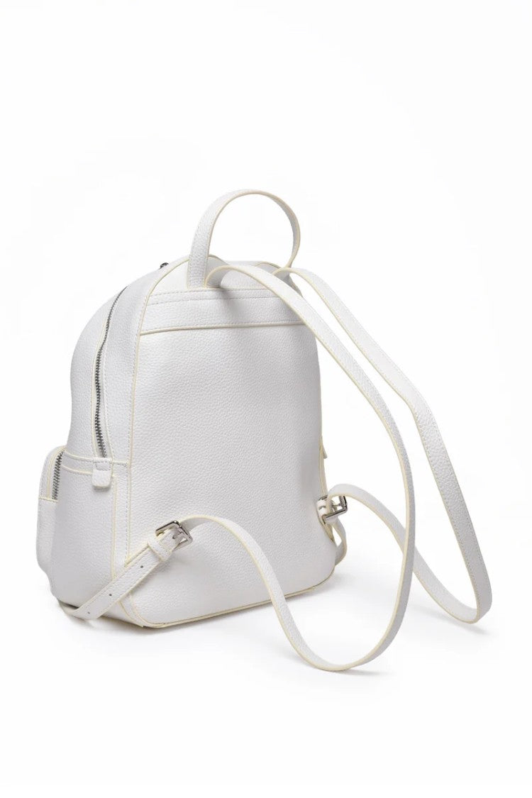 Ermanno Firenze White Polyurethane Backpack