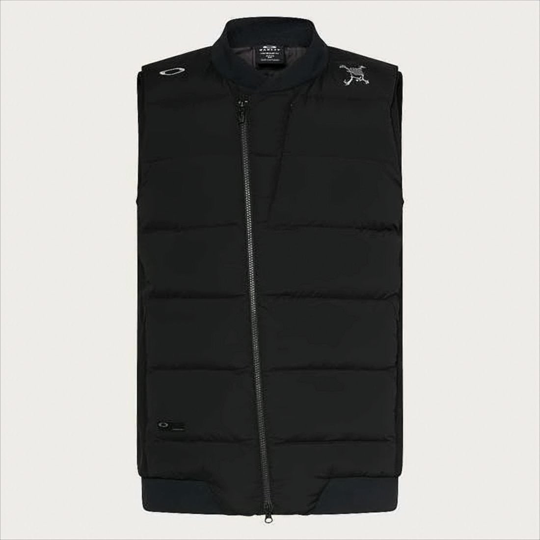 Oakley Asymmetrical Quilted Padded Vest With High Collar