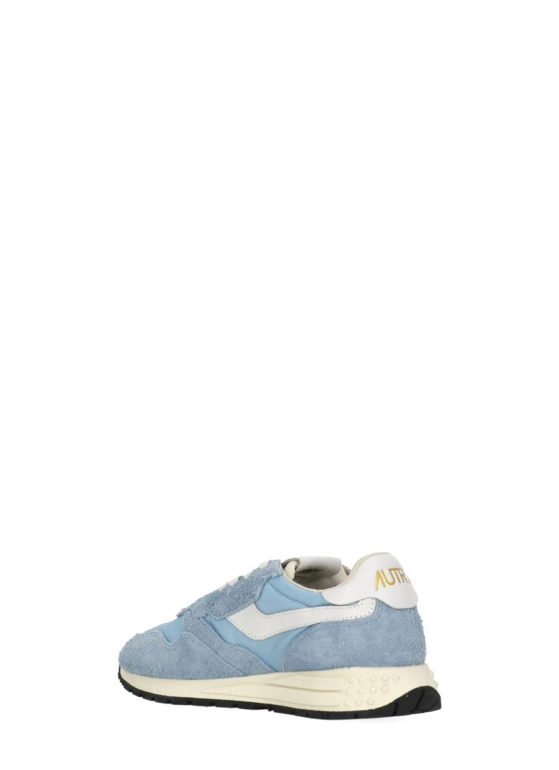 Autry Light Blue Reelwind Low Suede-Blend Sneakers