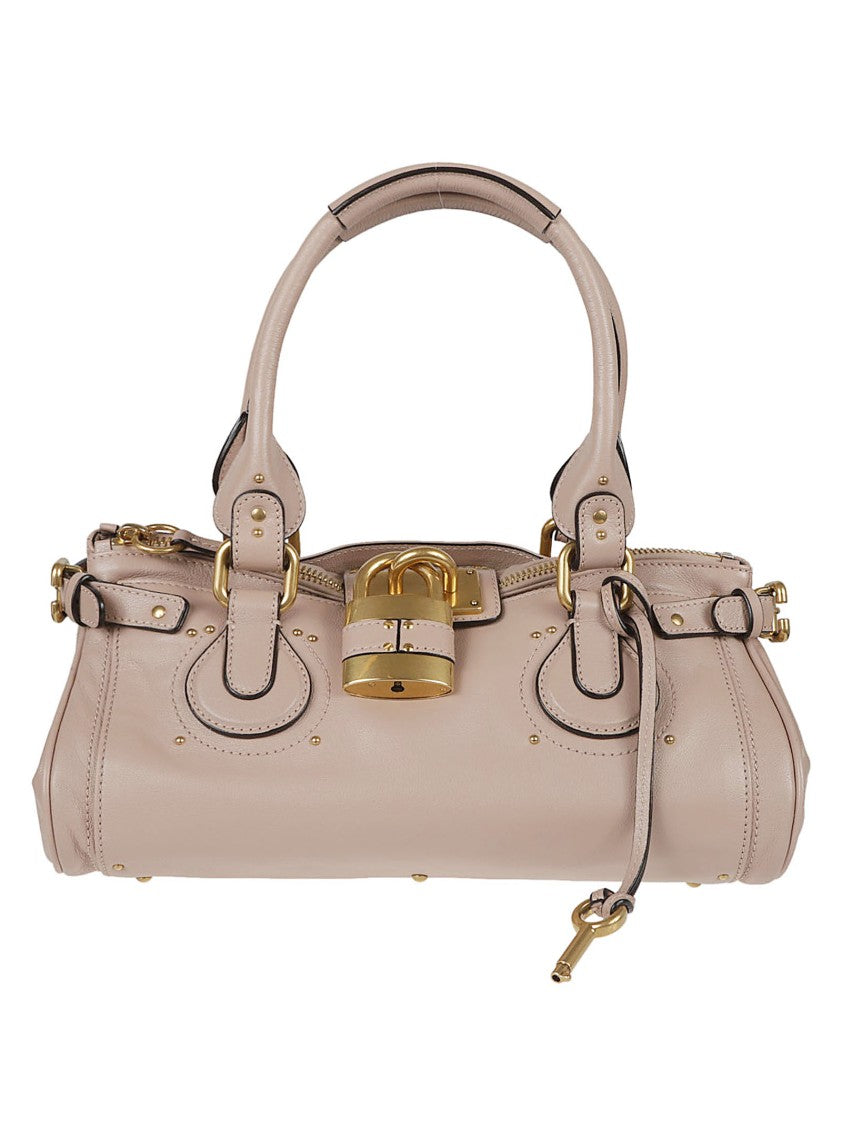 Chloé Granite Buffalo Leather Paddington Handbag With Gold-Tone Accents