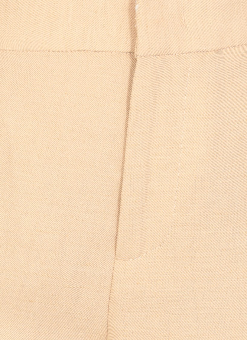Fabiana Filippi Beige Viscose And Linen Pants