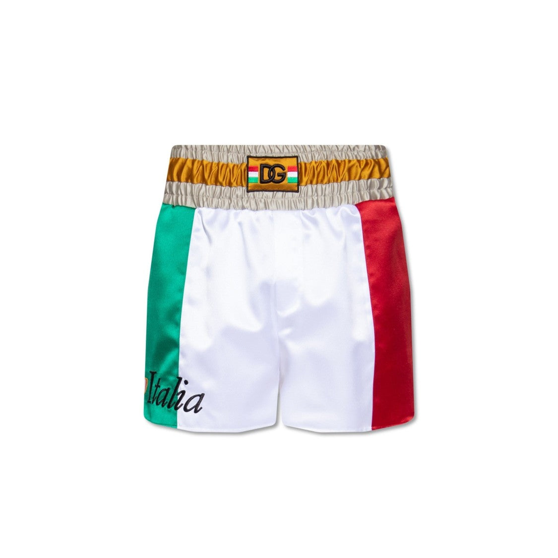 Dolce & Gabbana Tri-Color Panel Shorts With Elasticated Waist