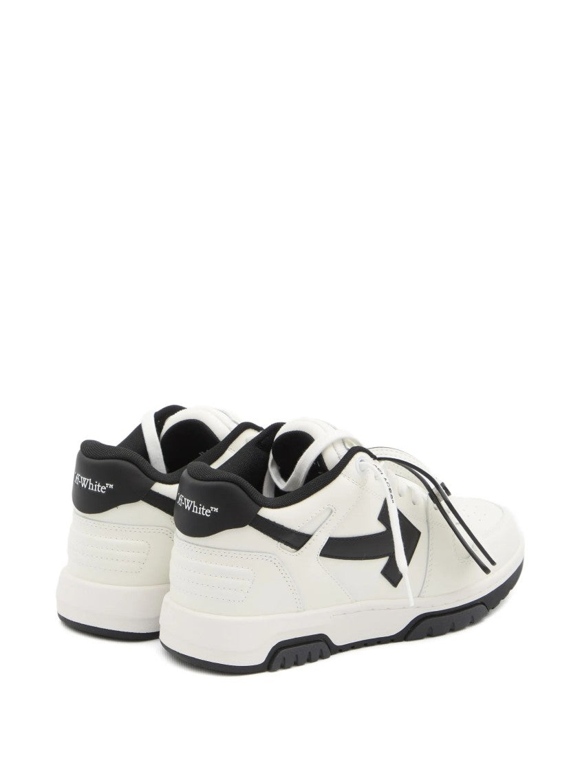 Off-White Calf Leather Low-Top Sneakers With Contrasting Arrow Motifs