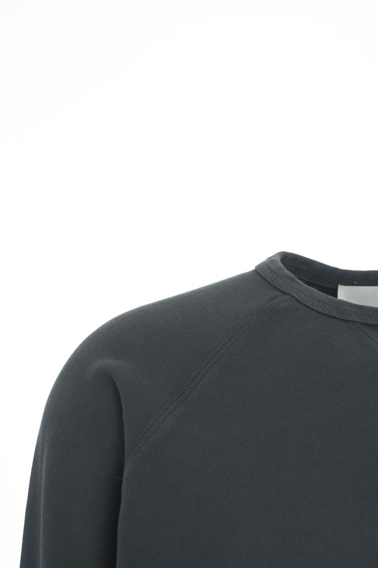 Closed Crew Neck Sweatshirt With Raglan Sleeves And Subtle Logo