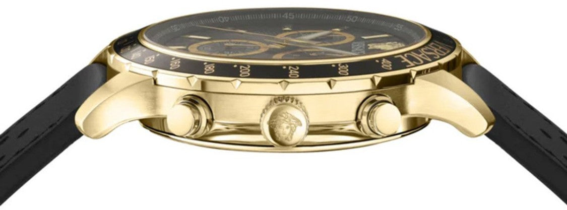Versace Sport Chrono 44Mm Quartz Watch With Luminous Hands