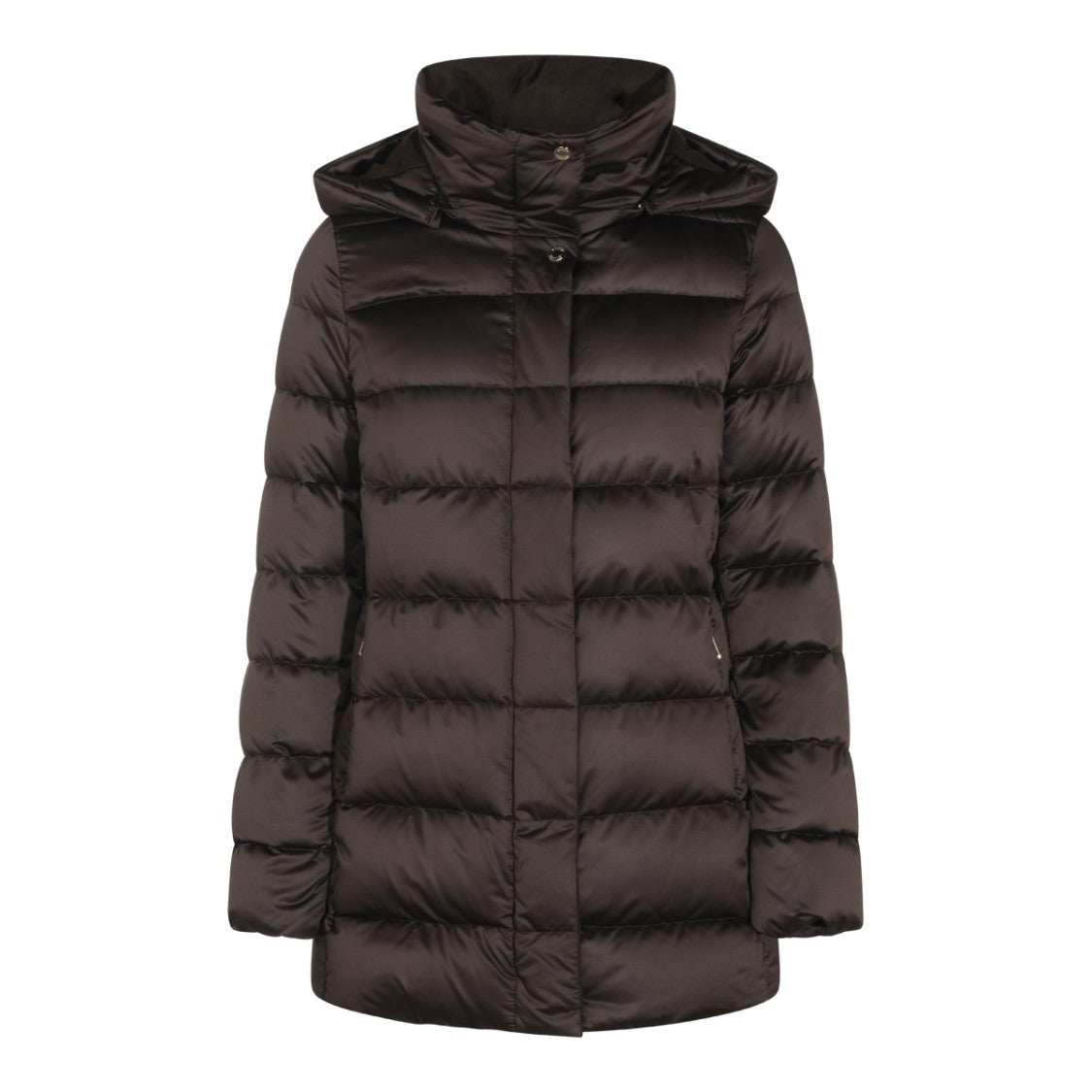 Moorer Quilted Padded Detachable-Hood Down Jacket
