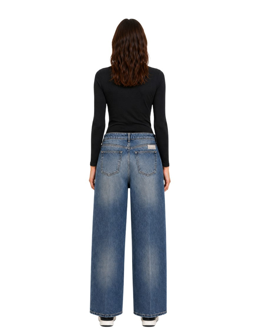 Nine In The Morning Blue Rocio Low Loose Boy Denim Jeans