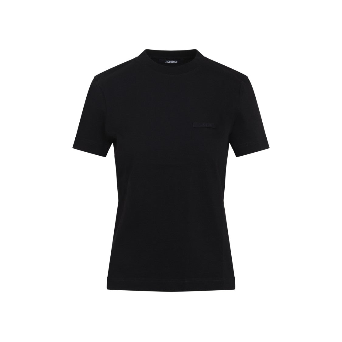 Jacquemus Classic Black T-Shirt With Tonal Logo Patch