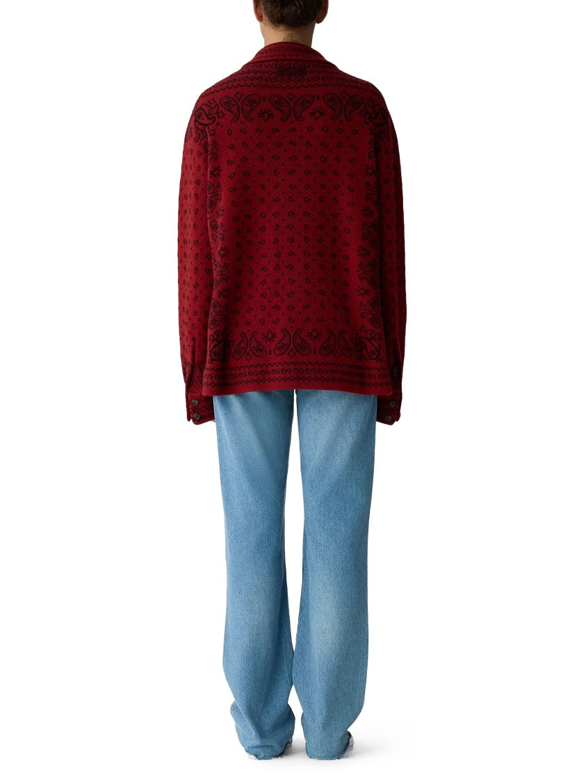 Guest In Residence Paisley Button-Up Cashmere Shirt