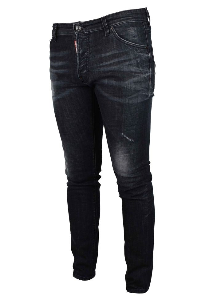Dsquared2 Slim-Fit Distressed Black Denim Jeans