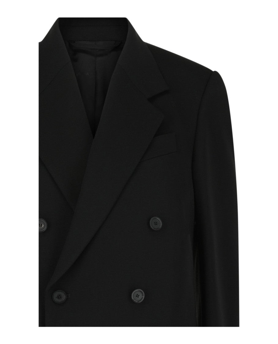 Balenciaga Boxy Double-Breasted Wool Blazer With Notched Lapel