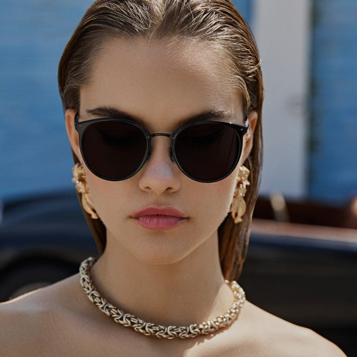 Linda Farrow Calthorpe Oval Sunglasses In B