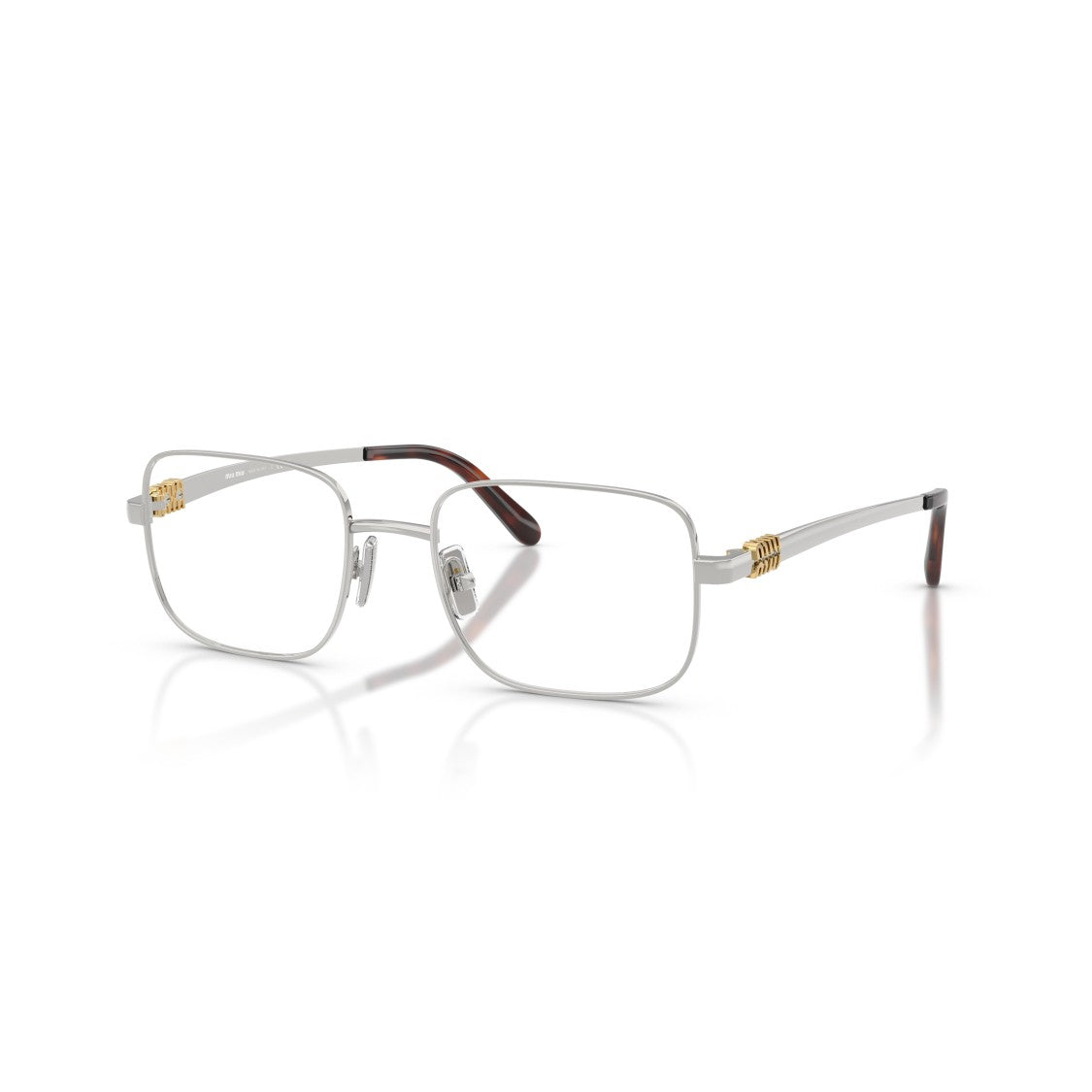 Miu Miu 0Mu 51Zv Rectangular Metal Frame Eyeglasses