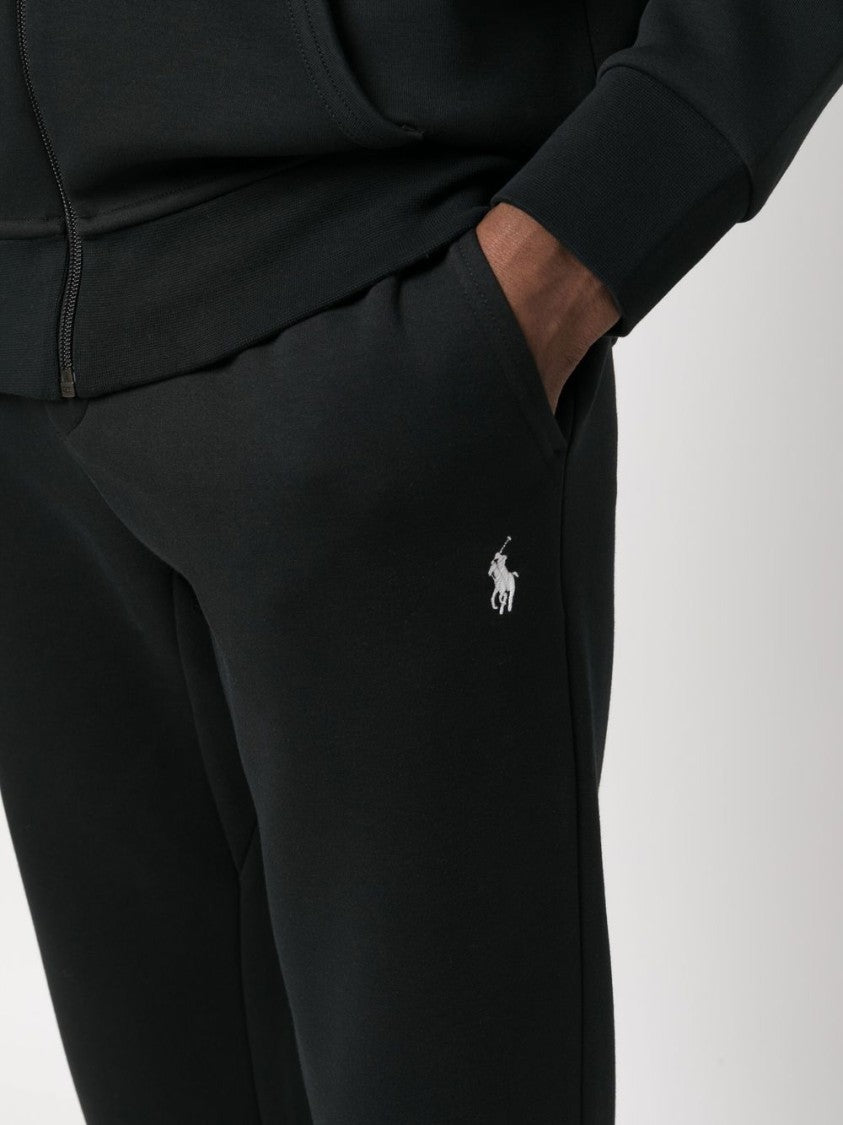 Polo Ralph Lauren Tapered-Fit Black Trousers With Elastic Waistband