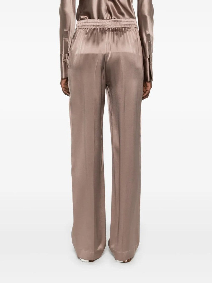 Joseph Tailored Taupe Trousers With Elasticated Waistband