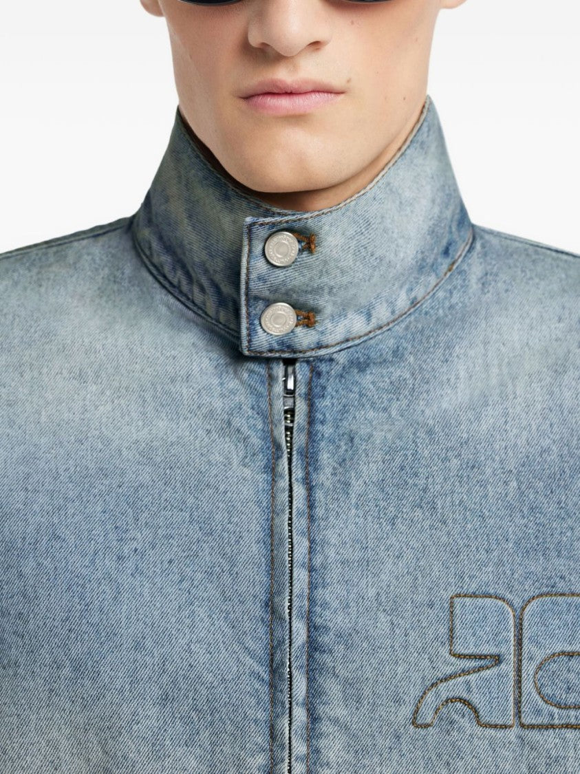 Courrèges Silk-Nylon Denim Jacket