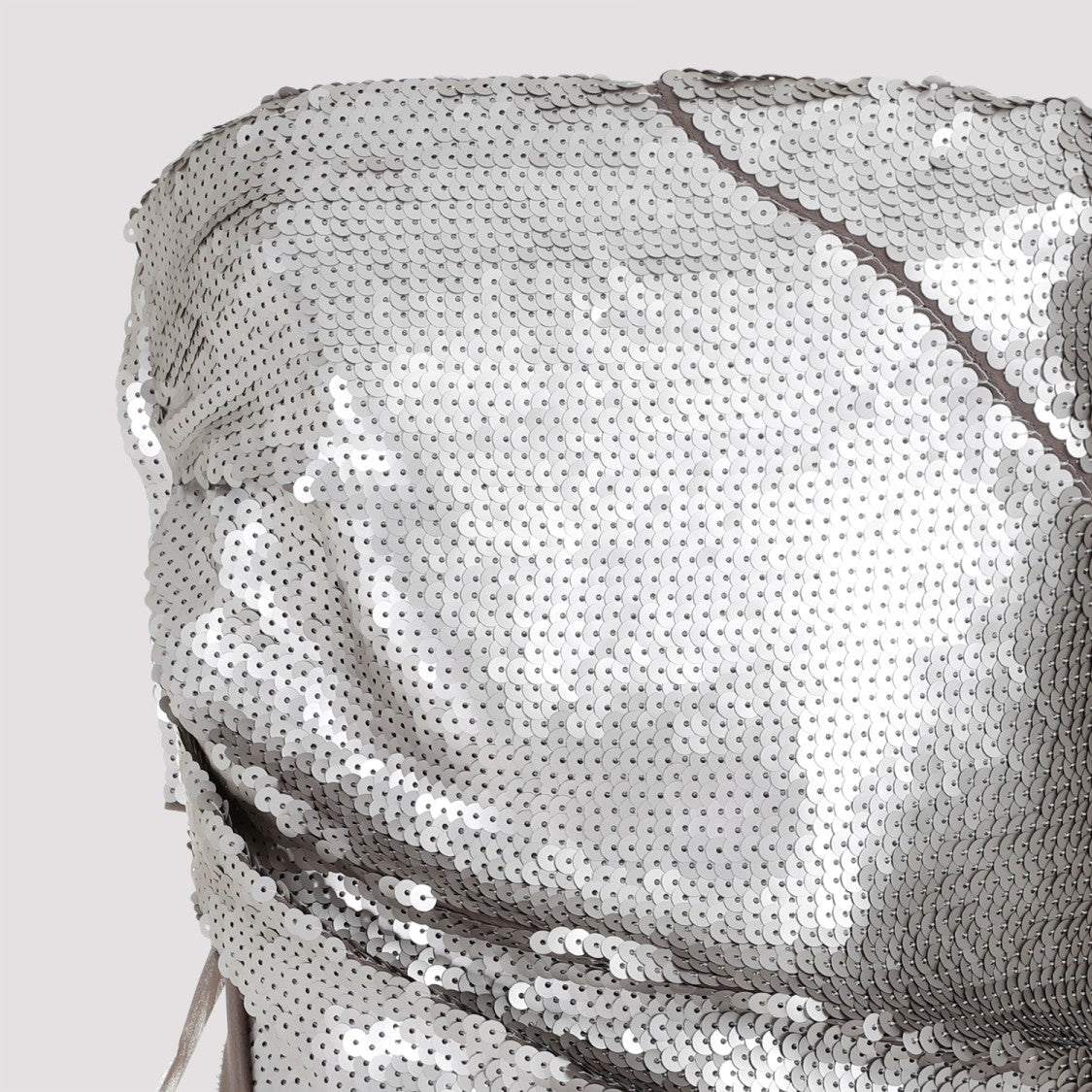 Rick Owens Grey Dust Pearl Sequinned Long Top