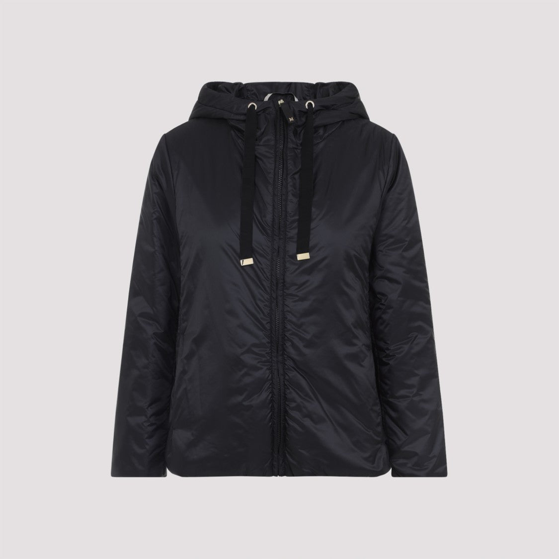 Max Mara Lightweight Black Jacket With Adjustable Hood
