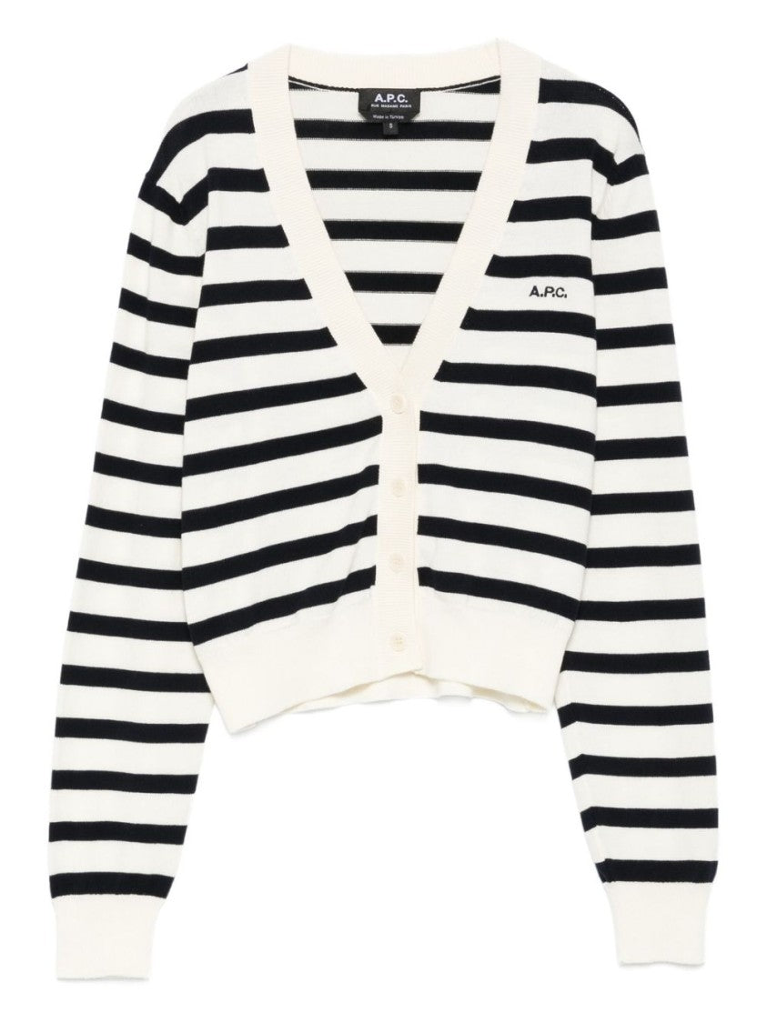 A.P.C. Cropped Striped Sweater